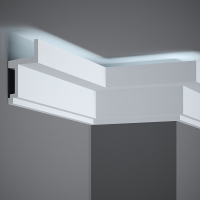 Cornisa decorativa pentru LED MDB115, 240 X 11 X 6 cm, Mardom Decor, Cornișe tavan 