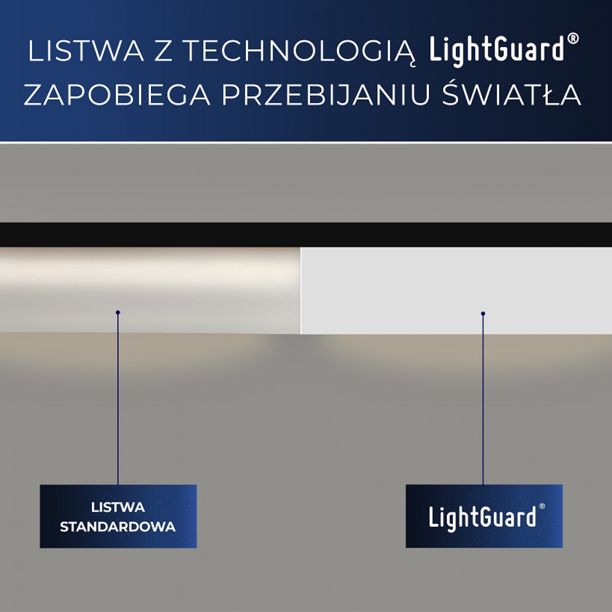 Scafe tavan (iluminat indirect, LED) Mardom Decor MRD-QL046T, material: PolyForce