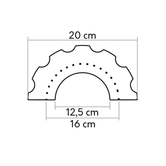 Semicoloană decorativă albă cu detalii rafinate