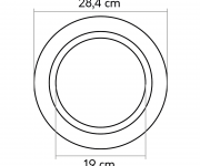 Baza intreaga C5001-4W, pentru coloanele C3001W si C4001W, Ø 19 x 28 x 14.5 cm, Mardom Decor