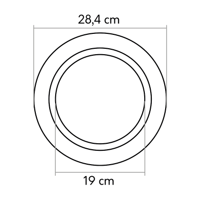 Baza intreaga C5001-4W, pentru coloanele C3001W si C4001W, Ø 19 x 28 x 14.5 cm, Mardom Decor, Coloane si semicoloane 