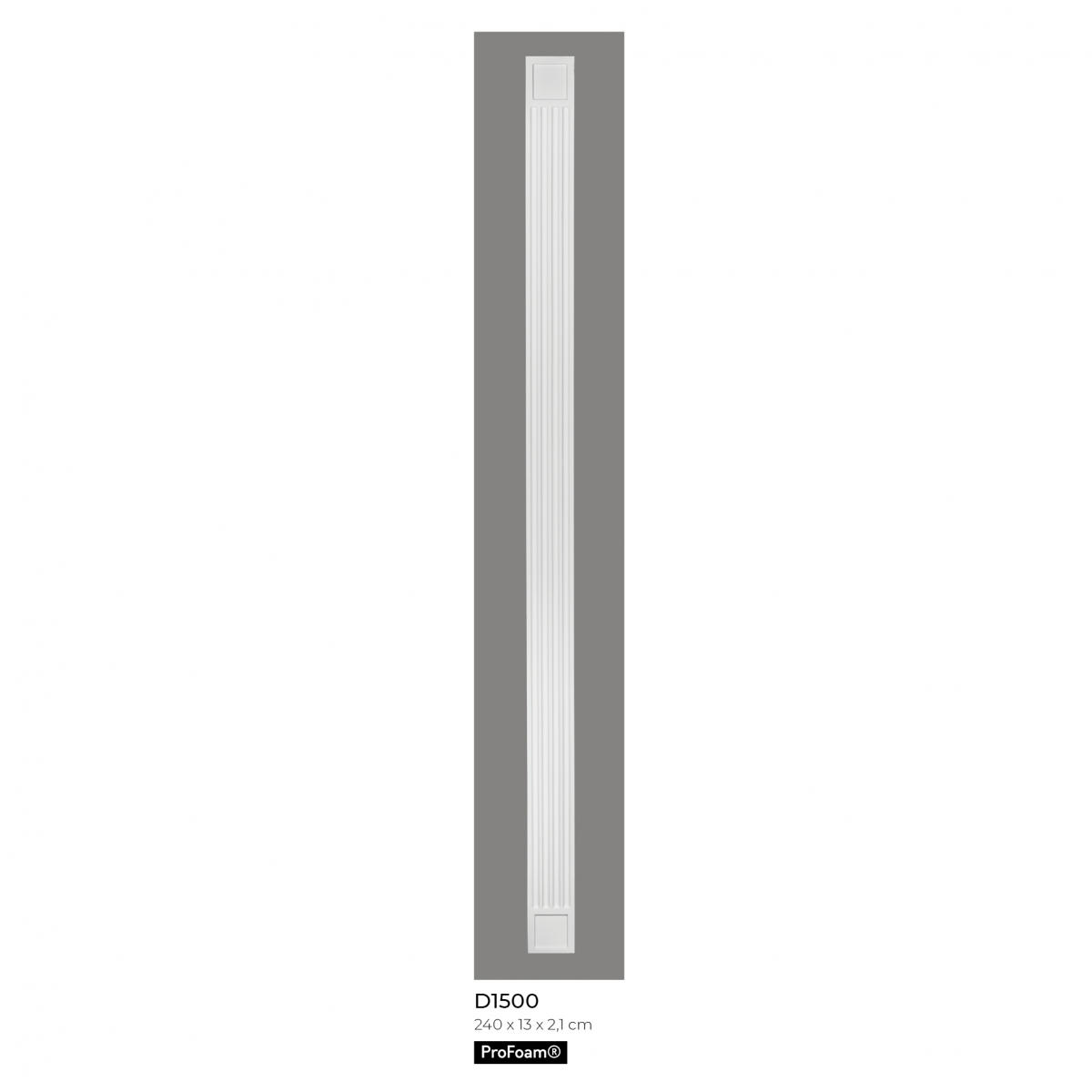 Pilastru D1500, 240 x 13 x 2.1 cm, Mardom Decor, Coloane si semicoloane 