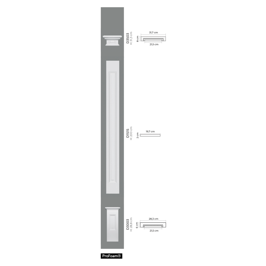Coloane si semicoloane Mardom Decor MRD-D1515, material: ProFoam