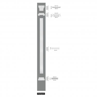 Coloane si semicoloane Mardom Decor MRD-D1518, material: ProFoam