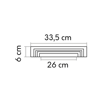 Element decorativ D3024, 15.8 x 33.5 x 6 cm, Mardom Decor, Coloane si semicoloane 
