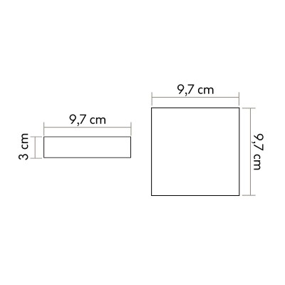 Element decorativ D3542, 9.7 x 9.7 x 3 cm, Mardom Decor, Coloane si semicoloane 