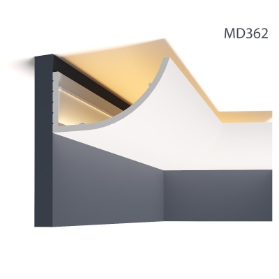 Cornisa decorativa pentru iluminat indirect cu LED