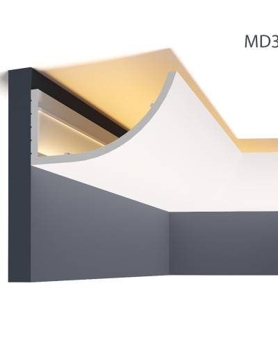 Cornisa decorativa pentru iluminat indirect cu LED