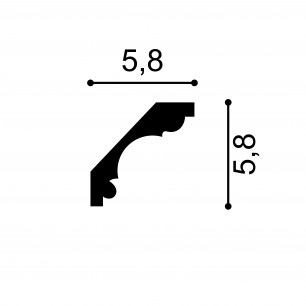 Cornisa decorativa flexibila MDA005F, 200 X 5.8 X 5.8 cm, Mardom Decor