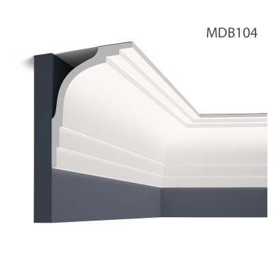 Cornisa decorativa MDB104, 240 X 16.5 X 12.4 cm, Mardom Decor, Cornișe tavan 