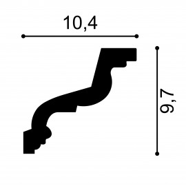 Cornisa decorativa flexibila MDB118F, 240 X 10 X 9.7 cm, Mardom Decor