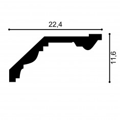 Cornisa decorativa MDB121, 240 X 11.6 X 22.4 cm, Mardom Decor