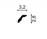 Cornisa decorativa flexibila MDB135F, 235 X 2.8 X 3.5 cm, Mardom Decor
