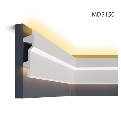 Cornisa decorativa pentru LED MDB150, 240 X 15 X 4 cm, Mardom Decor, Cornișe tavan 