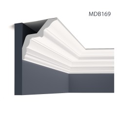 Cornisa decorativa flexibila MDB169F, 200 X 12.4 X 12.6 cm, Mardom Decor