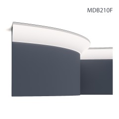 Cornisa decorativa flexibila MDB210F, 200 X 5.1 X 4.8 cm, Mardom Decor