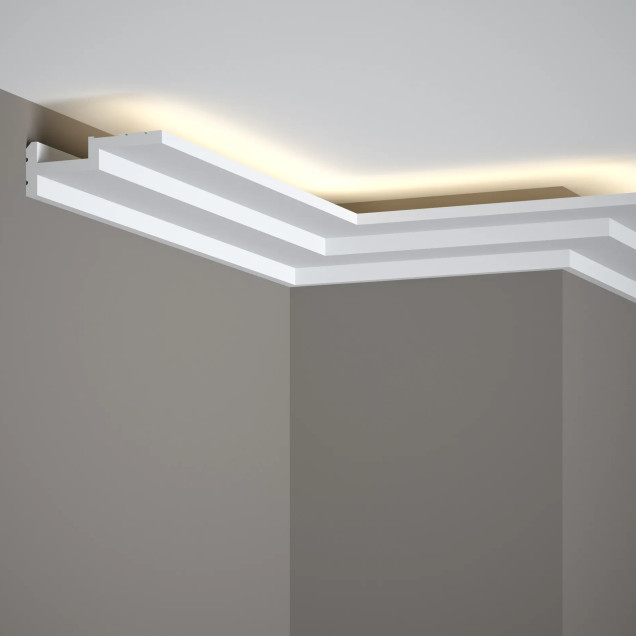 Cornisa decorativa pentru iluminat indirect cu LED