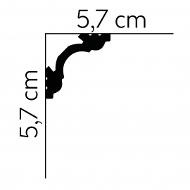 Cornisa decorativa MD106, 200 X 5.7 X 5.7 cm, Mardom Decor