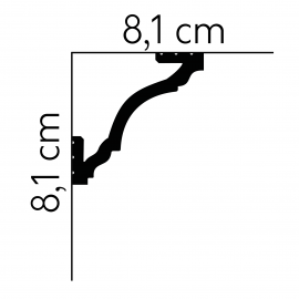 Cornisa decorativa flexibila MDB213F, 240 X 8.1 X 8.1 cm, Mardom Decor