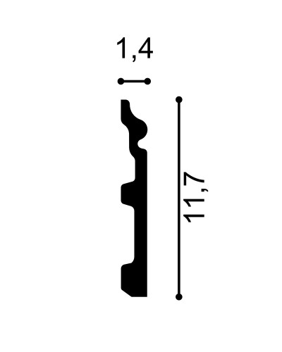 Plinta MD358, 200 X 11.7 X 1.4 cm, Mardom Decor