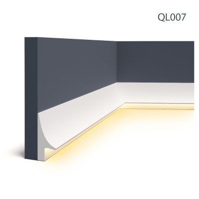 Plinta decorativa pentru LED QL007, 200 X 9.3 X 4 cm, Mardom Decor, Plinte decorative 