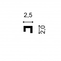 Plinta QL021, 200 X 2 X 2.5 cm, Mardom Decor