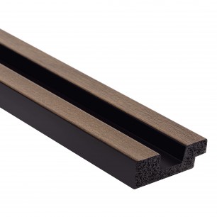 Profil stanga pentru Panoul riflat 3D Lamelli Stretto, Dark Oak, 270x3.6 cm, Mardom Decor