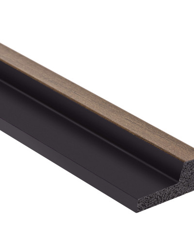 Profil dreapta pentru Panoul riflat 3D Lamelli Stretto, Dark Oak, 270x2.3 cm, Mardom Decor