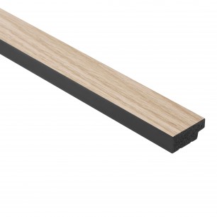 Profil stanga pentru Panoul riflat 3D Lamelli Medio, Light Oak, 270x2.8 cm, Mardom Decor
