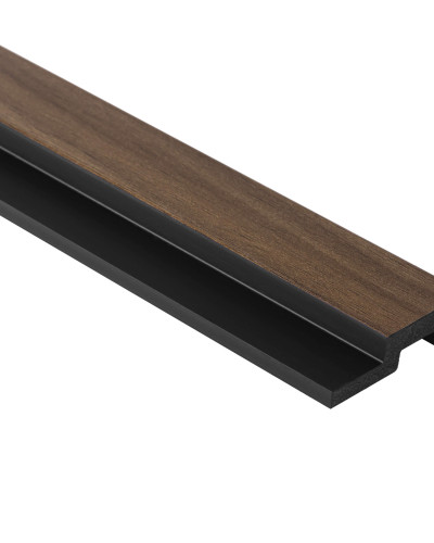 Profil dreapta pentru Panoul riflat 3D Lamelli Medio, Dark Oak, 270x3.9 cm, Mardom Decor