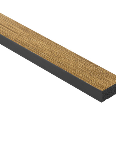 Profil stanga pentru Panoul riflat 3D Lamelli Medio, Natural Oak, 270x2.8 cm, Mardom Decor