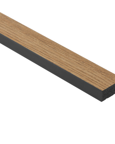 Profil stanga pentru Panoul riflat 3D Lamelli Medio, Classic Oak, 270x2.8 cm, Mardom Decor