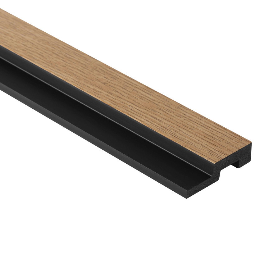 Profil dreapta pentru Panoul riflat 3D Lamelli Medio, Classic Oak, 270x3.9 cm, Mardom Decor