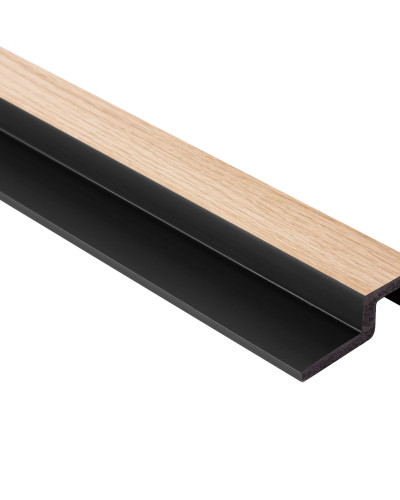 Profil dreapta pentru Panoul riflat 3D Lamelli Largo, Light Oak, 270x5.6 cm, Mardom Decor