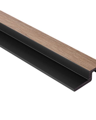 Profil dreapta pentru Panoul riflat 3D Lamelli Largo, Grey Oak, 270x5.6 cm, Mardom Decor