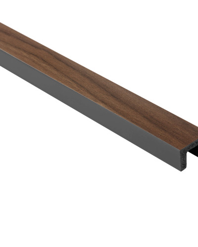 Profil stanga pentru Panoul riflat 3D Lamelli Largo, Dark Oak, 270x3.1 cm, Mardom Decor