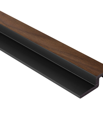 Profil dreapta pentru Panoul riflat 3D Lamelli Largo, Dark Oak, 270x5.6 cm, Mardom Decor