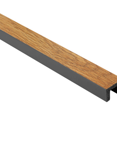 Profil stanga pentru Panoul riflat 3D Lamelli Largo, Natural Oak, 270x3.1 cm, Mardom Decor
