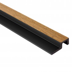 Profil dreapta pentru Panoul riflat 3D Lamelli Largo, Natural Oak, 270x5.6 cm, Mardom Decor