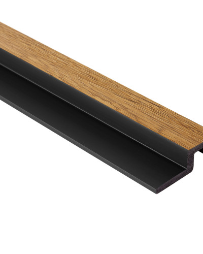 Profil dreapta pentru Panoul riflat 3D Lamelli Largo, Natural Oak, 270x5.6 cm, Mardom Decor