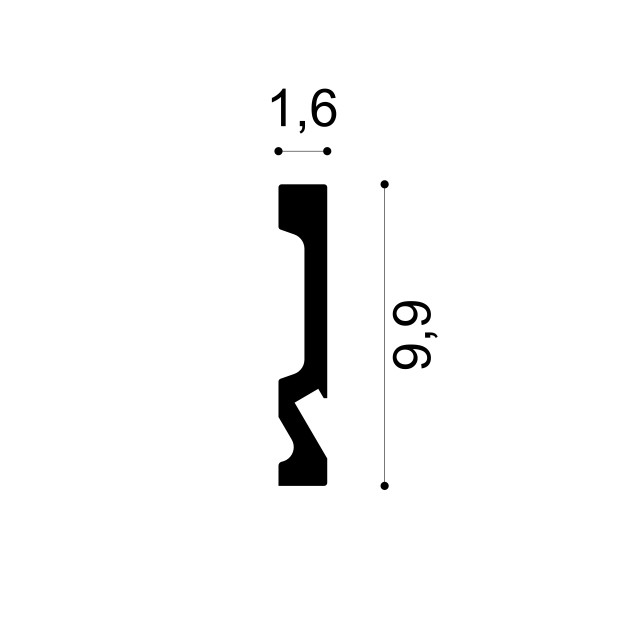 Plintă decorativă pentru LED cu design modern