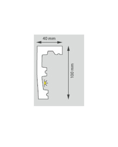 Scafa decorativa din polimer rigid pentru iluminat LED