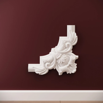 Chenar decorativ din poliuretan cu model floral