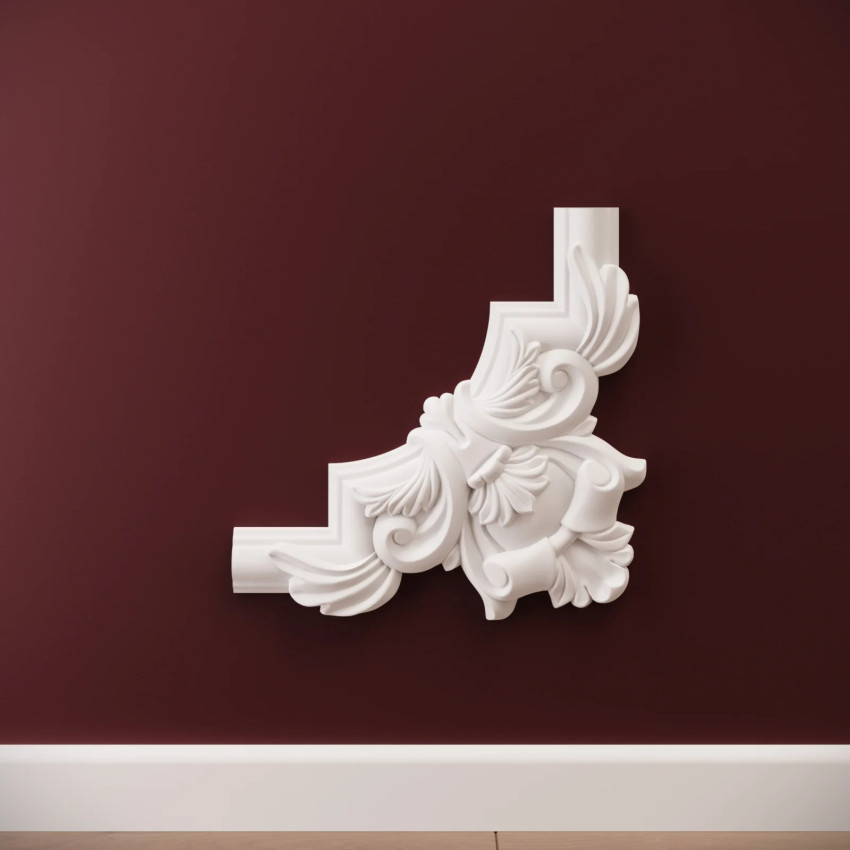 Chenar decorativ din poliuretan cu model floral