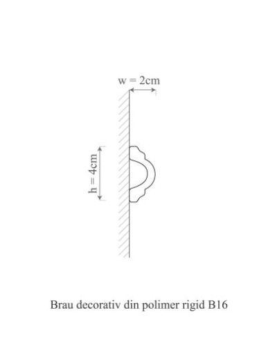 Brau decorativ din polimer rigid