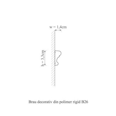 Brau decorativ din polimer rigid pentru perete