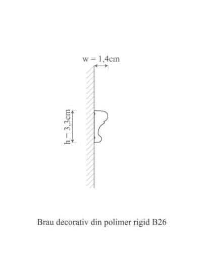 Brau decorativ din polimer rigid pentru perete