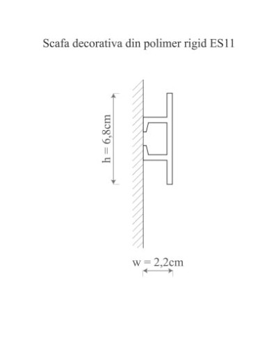 Scafa decorativa alba din polimer rigid cu iluminare LED indirecta