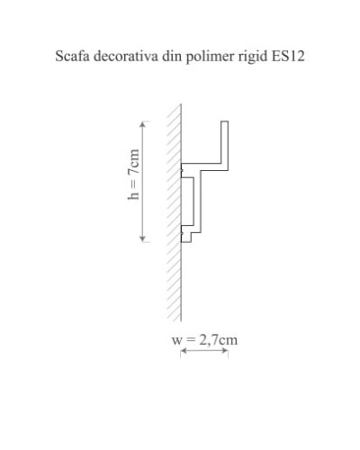 Scafa decorativa din polimer rigid pentru iluminat indirect cu LED