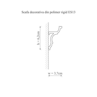Scafa decorativa din polimer rigid pentru iluminat indirect LED